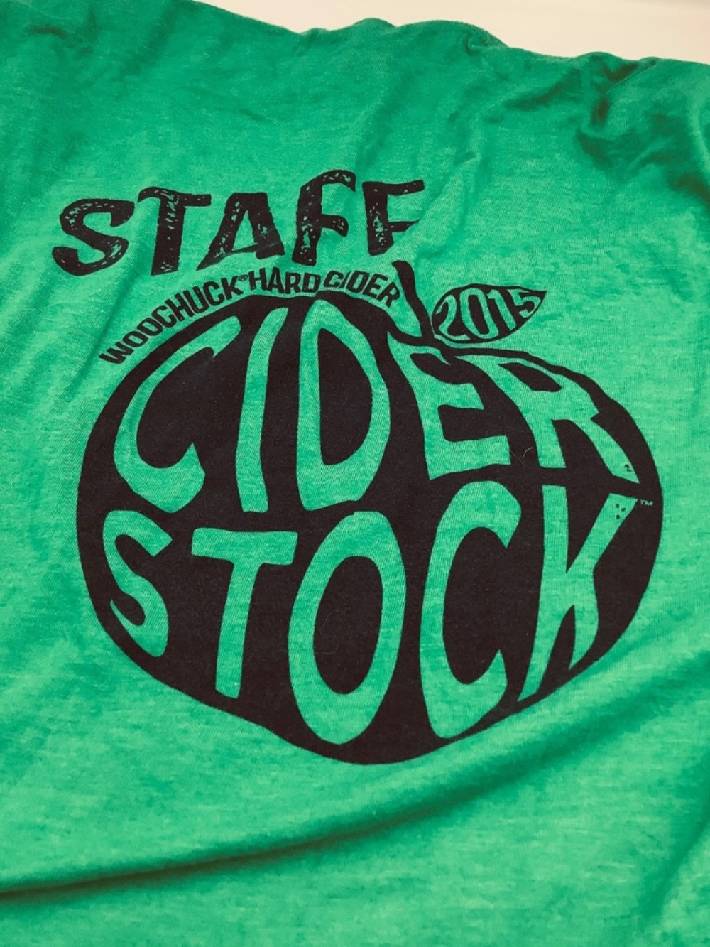 Vintage 2015 Woodchuck Cider Staff Cider Fest Green Mens XXl T-Shirt